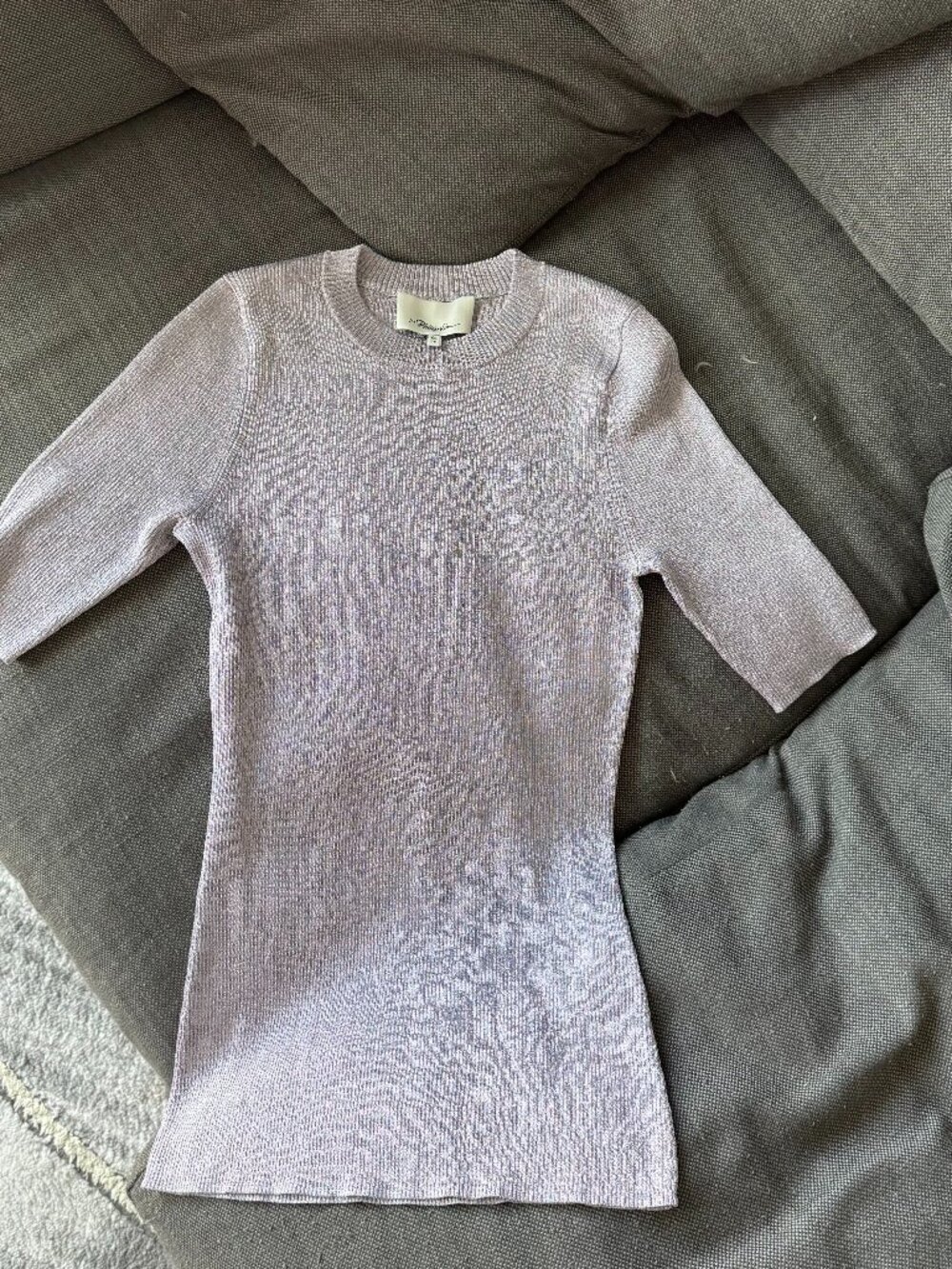METALLIC THREAD KNIT TOP